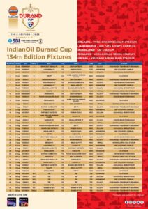 DURAND CUP 2025 SCHEDULE